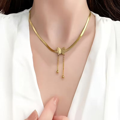 Popular Flat Snake Chain Necklace Collection: Lightweight Luxury, Minimalist
