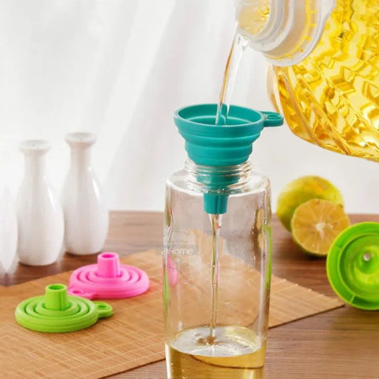 New Mini Foldable Silicon funnel Liquid Transfer Collapsible Silicone Funnel Liquid Dispenser Oil Hopper Funnel Kitchen Tools